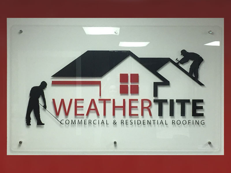 sign logo weather tite roofing